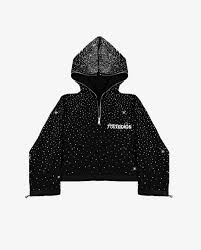 77 studio black hoodie