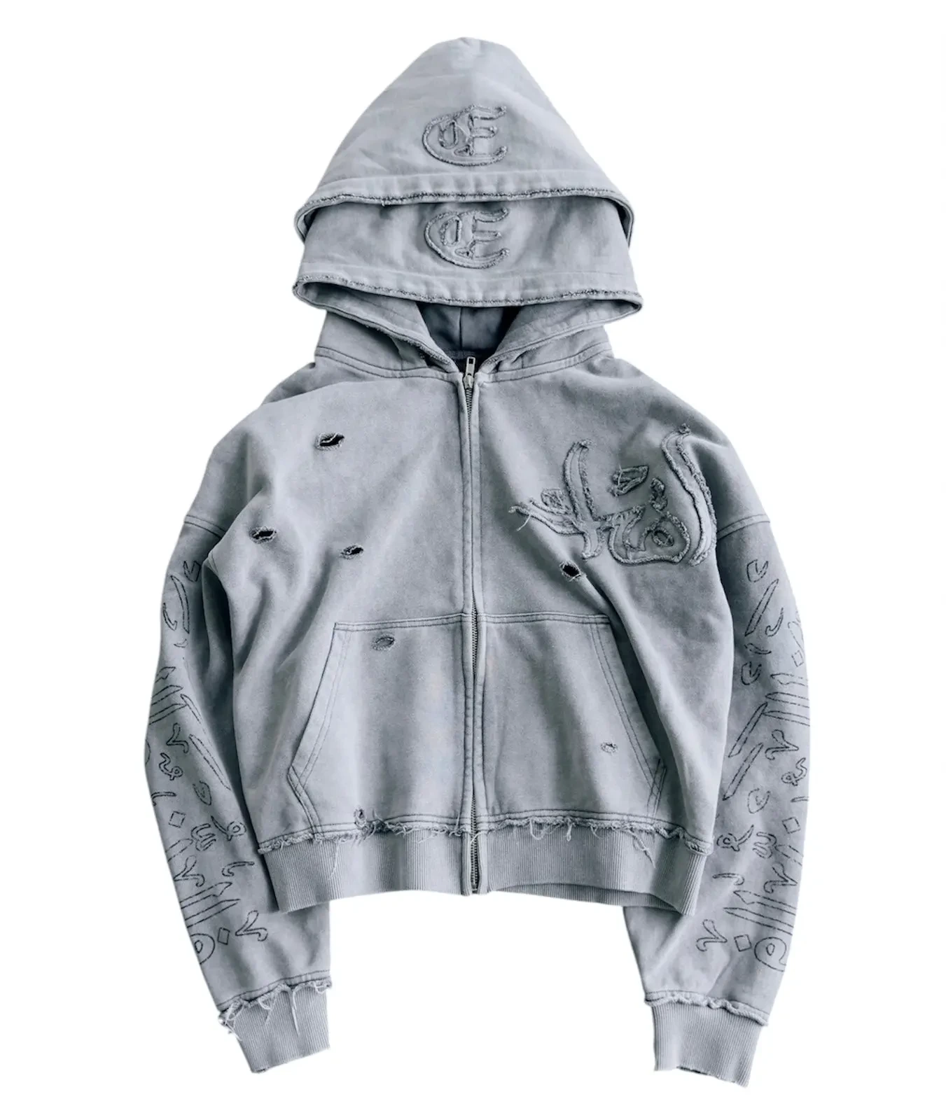77 studios light gray Hoodie | Get Upto 30% Off